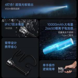 معرفی چراغ قوه مدل Xiaomi Nextool Thunder Search Flashlight Ne20168