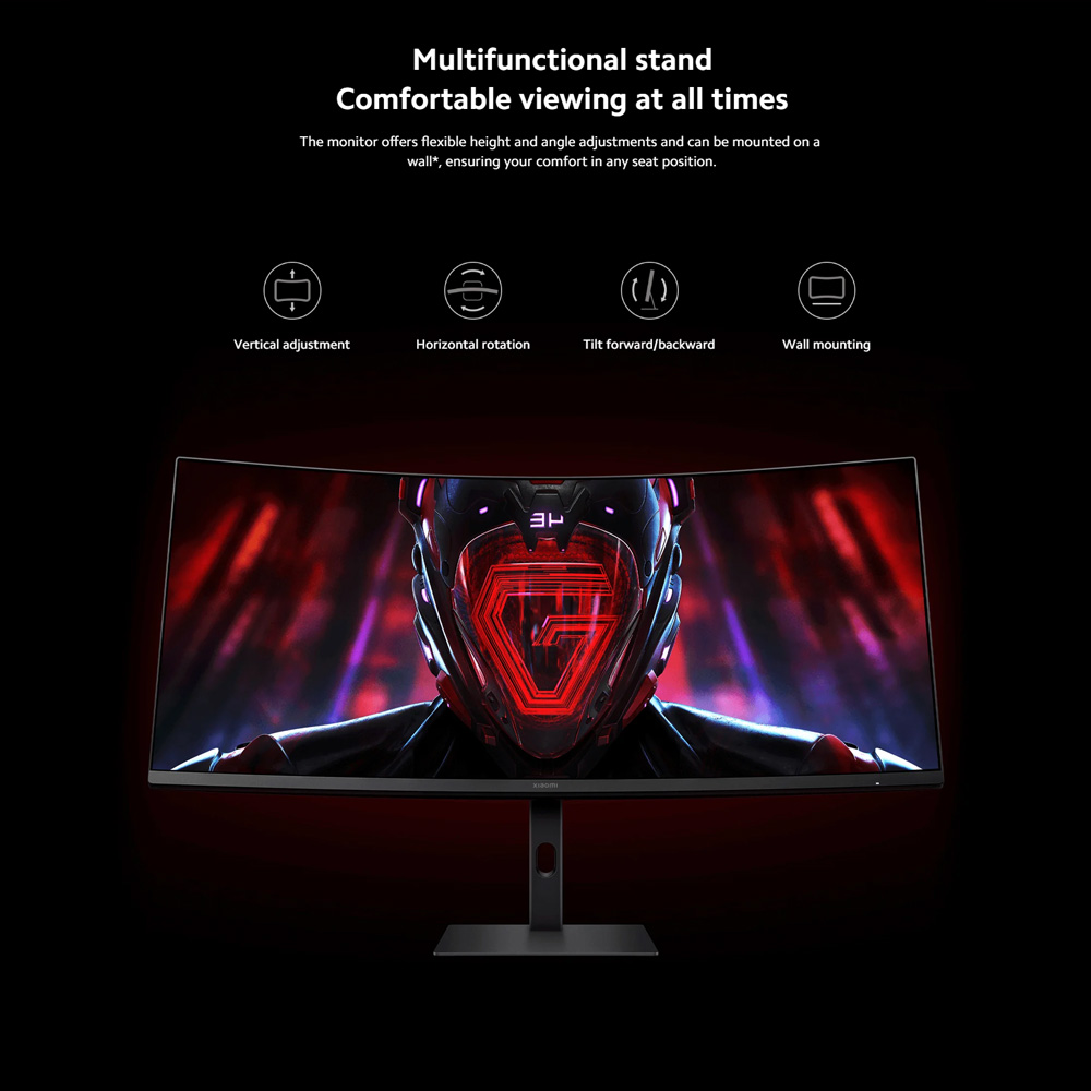 مانیتور منحنی ر شیائومی 34 اینچی مدل Xiaomi Curved Gaming Monitor 34 Inch G34WQi