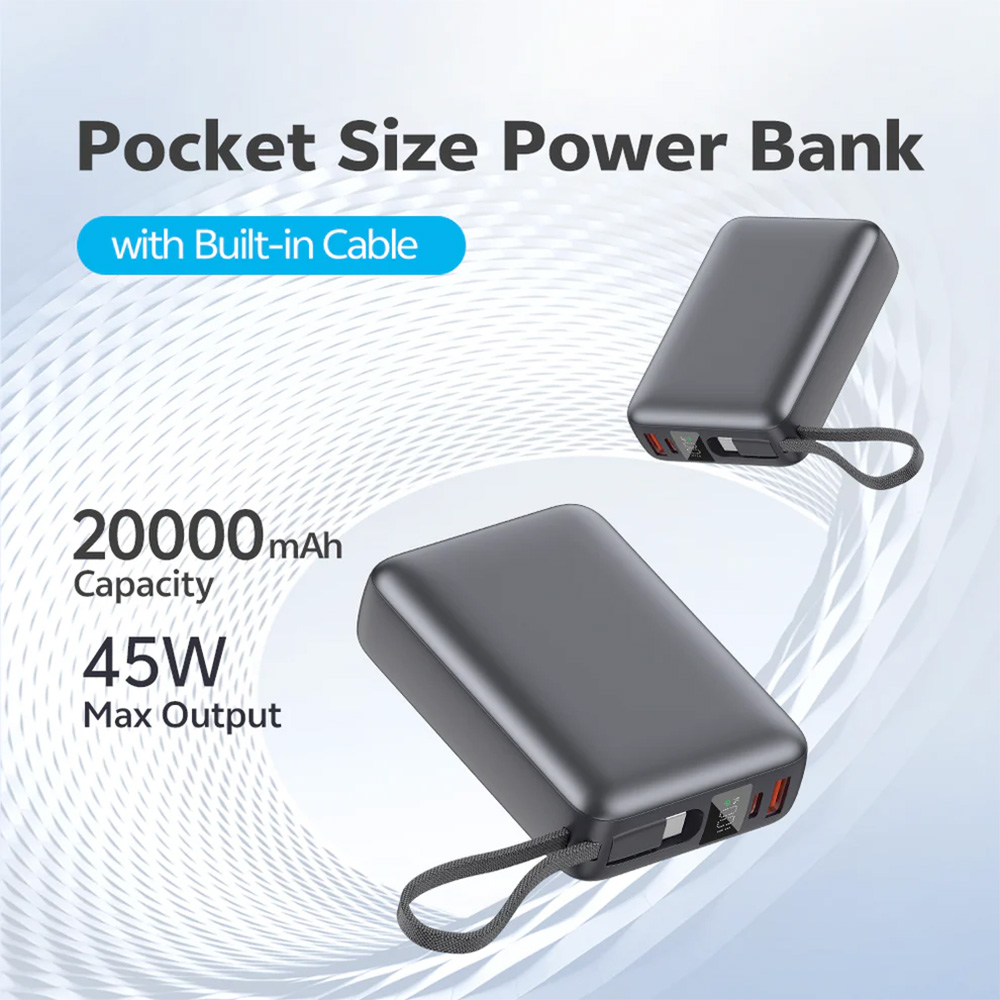 ، پاوربانک کیو سی وای مدل QCY PB20A 20000mAh 45W