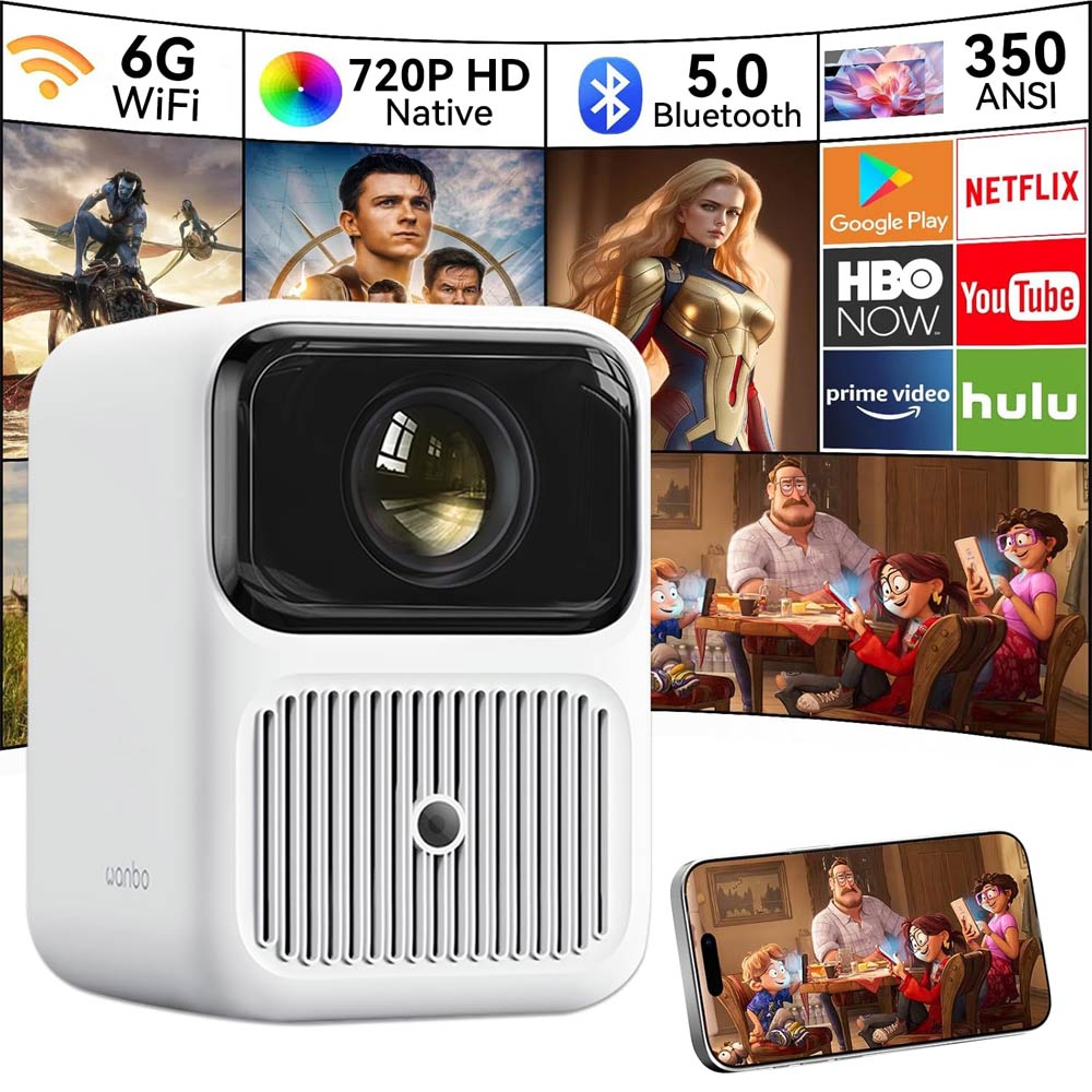 ویدئو-پروژکتور-ونبو-مدل-Wanbo-Projector-Dali-1-1 معرفی ویدئو پروژکتور ونبو مدل Wanbo Projector Dali 1