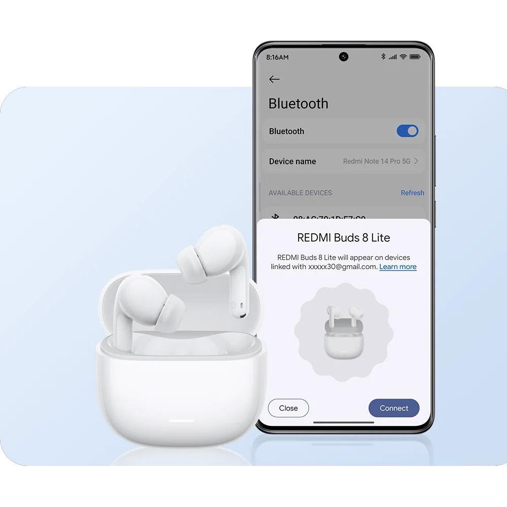 Layer-8-8 (3) هدفون بلوتوثی شیائومی مدل Redmi Buds 8 Lite