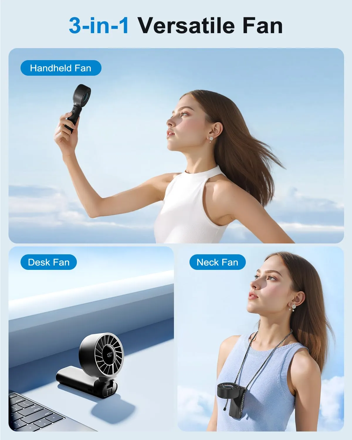 پنکه شارژی دستی شیائومی یوپین مدل Sothing Foldable Handheld Fan – Engine Z
