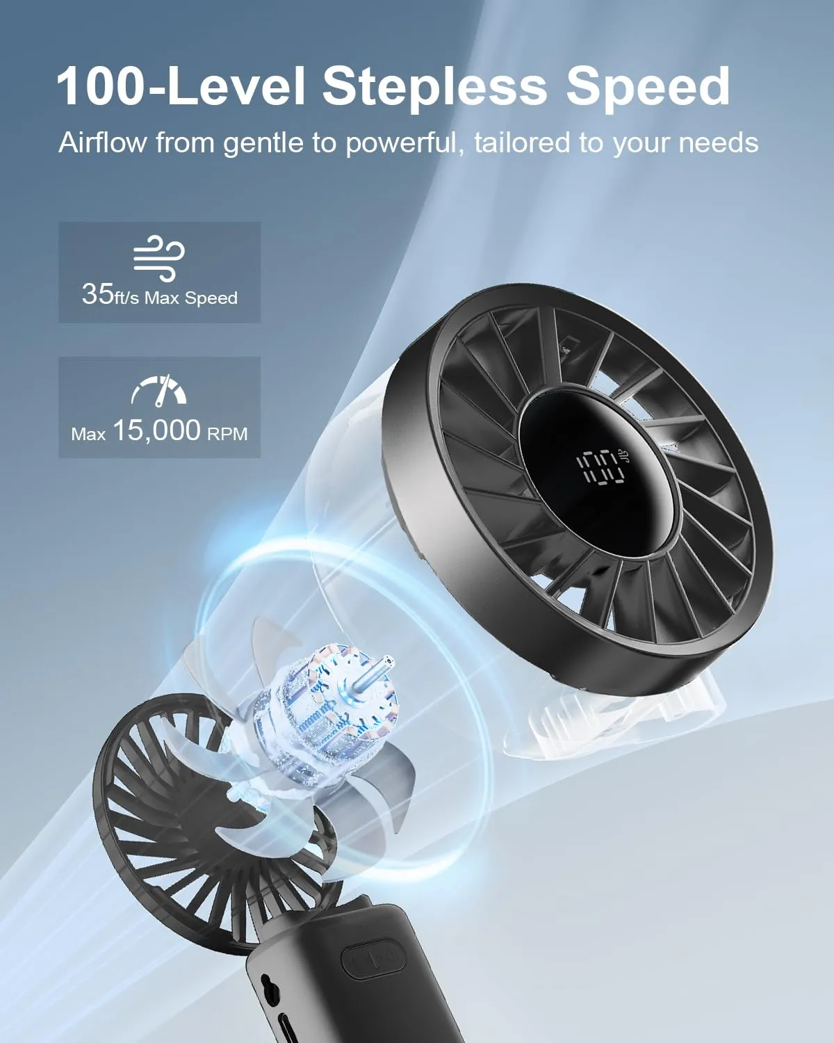 پنکه شارژی دستی شیائومی یوپین مدل Sothing Foldable Handheld Fan – Engine Z