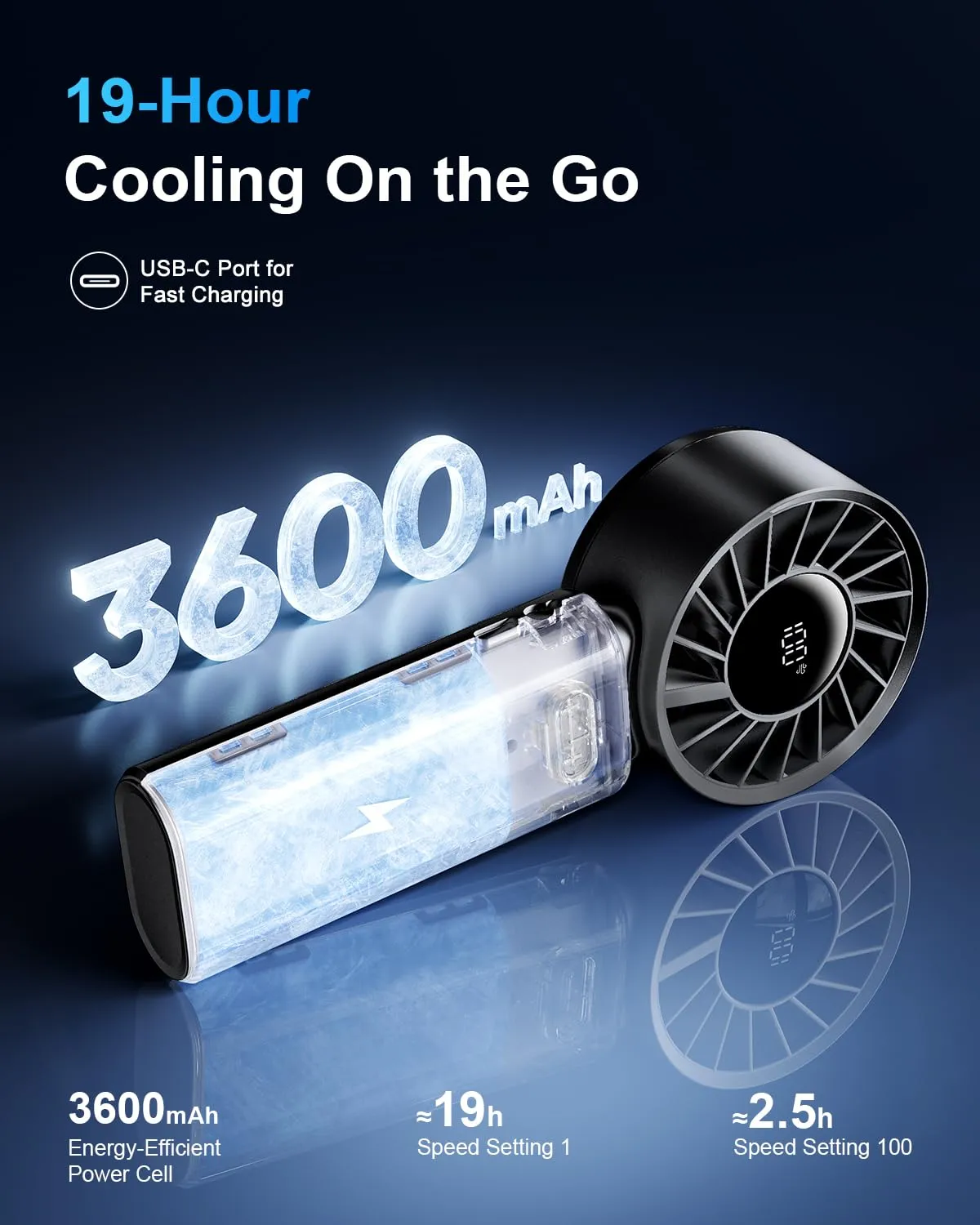 پنکه شارژی دستی شیائومی یوپین مدل Sothing Foldable Handheld Fan – Engine Z