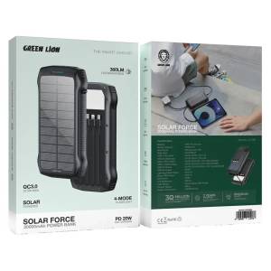پاوربانک خورشیدی 20000 میلی آمپر گرین لاین مدل Green Lion Solar Force 20000mah powerbank GL-PX82