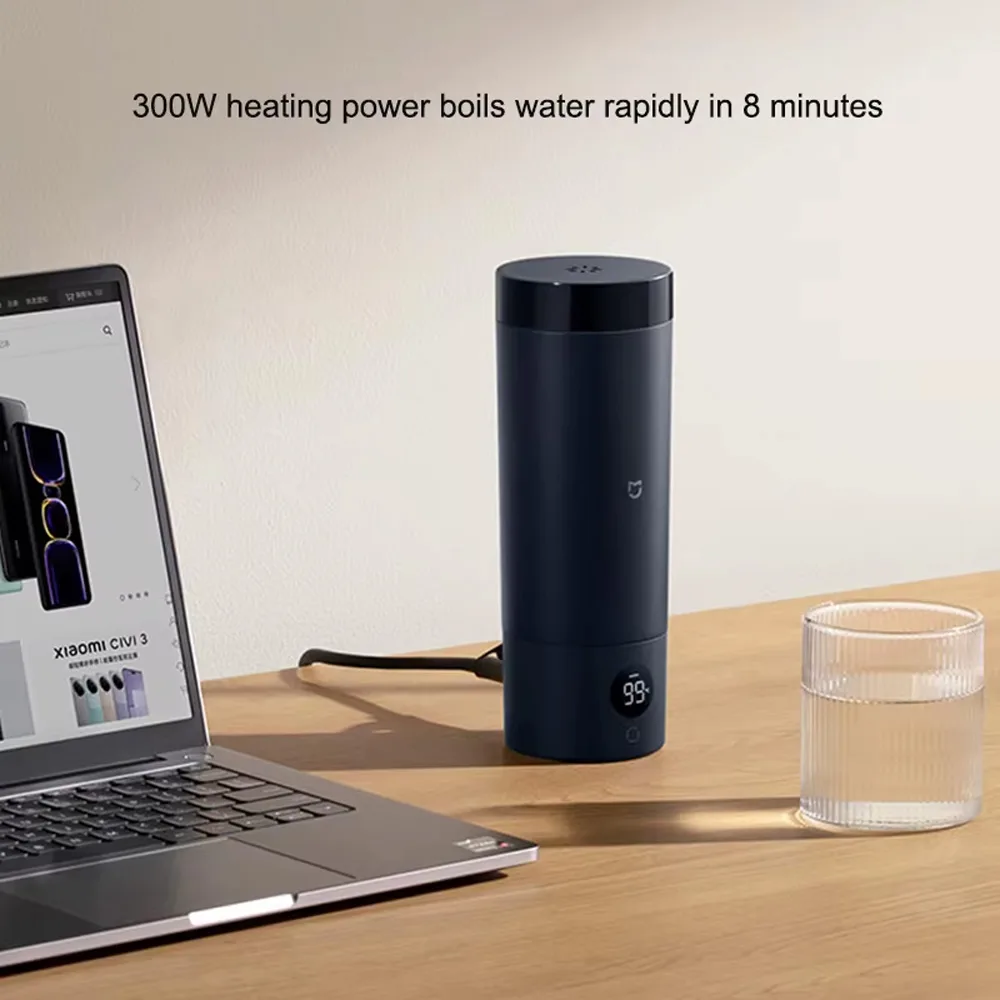 فلاسک برقی شیائومی مدل Mijia Smart Portable Electric Cup 2 با نمایشگر دما