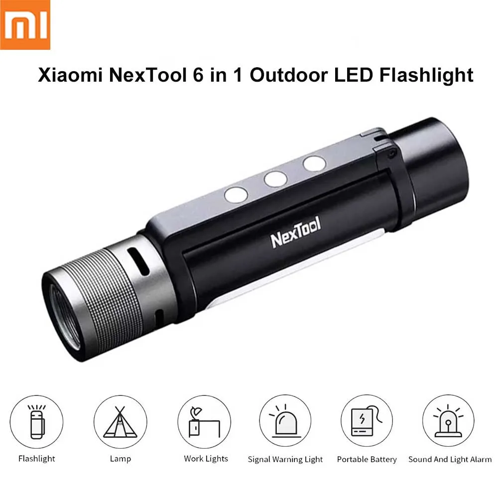 چراغ قوه چندکاره Nextool Outdoor 6in1 Thunder Flashlight NE20030